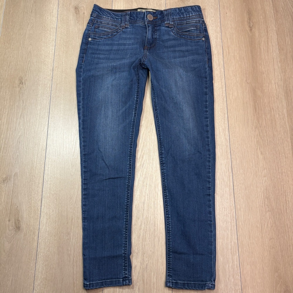 Democracy Womens Ab Technology Skinny Jeans Medium Wash Blue Size 4 Stretch